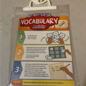 Lakeshore At My Desk Vocabulary Activity